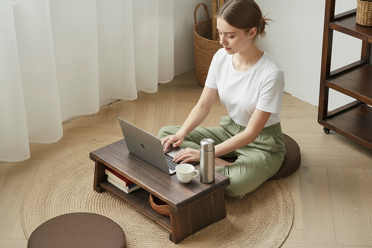 Solid Wood Small Table Tea Table Japanese Low Table Home Tea Table Folding Table Balcony Table Bay Window Small Coffee Table