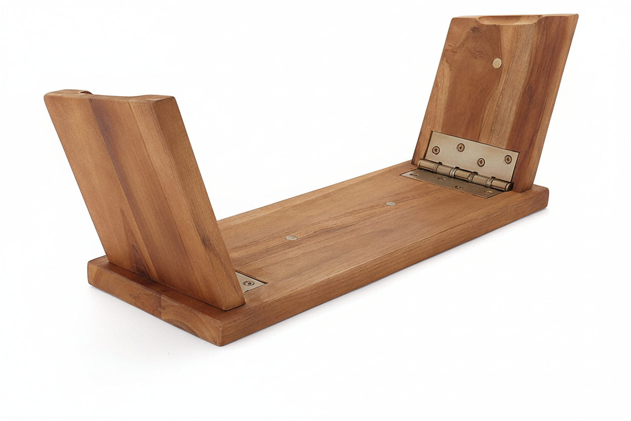 Teak Meditation Bench - Meditation Seat - Meditation Stool - Kneeling Meditation Chair - Portable Folding Meditation Bench - Seiza Yoga Meditation Bench - Prayer Bench (Teak)
