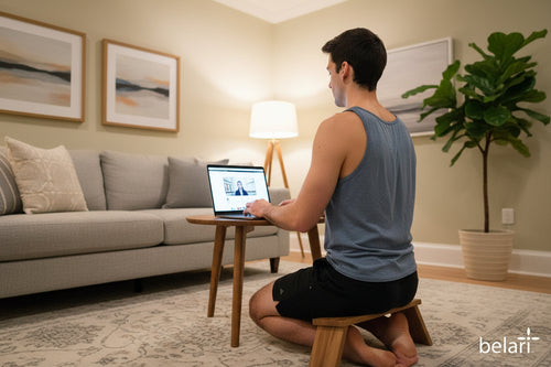 Teak Meditation Bench - Meditation Seat - Meditation Stool - Kneeling Meditation Chair - Portable Folding Meditation Bench - Seiza Yoga Meditation Bench - Prayer Bench (Teak)